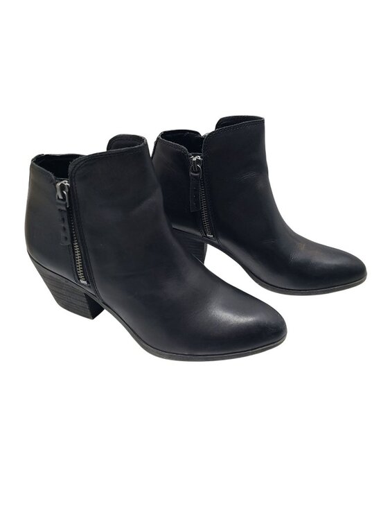 Frye Shoes - FRYE Leather Ankle Booties Side Zipper Womens 6.5 Black Brown Fall Boho Western